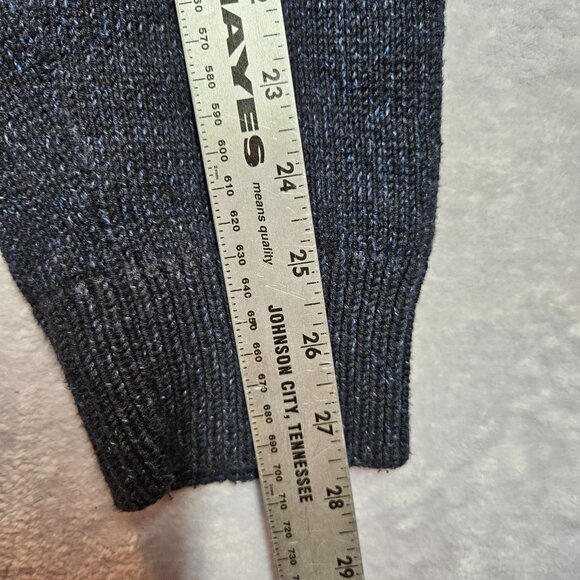 L.O.G.G. By H&M XL Dark Gray Knit Hooded Pullover Sweater double thick Pocket - Picture 8 of 14